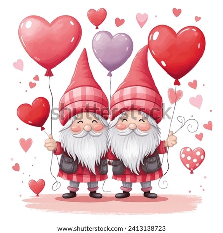 Retro Valentine clipart element, valentine's day clip art 