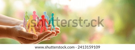 Diversity Inclusion And Equality Concept - Paper People Silhouettes On Hands