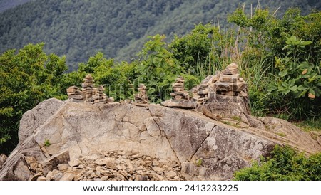 photo of stone pile in tibet