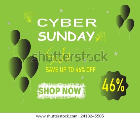Cyber Sunday, save up to 46%,45%,40% Sale square banner template for social media posts, banners design, web design or online ads. creative Cyber Sunday ,vector design.