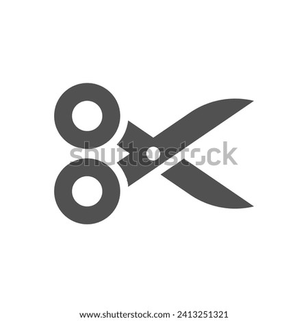 scissors icon of glyph style design vector template