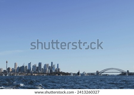 sydney skyline with sydney harbour bridge