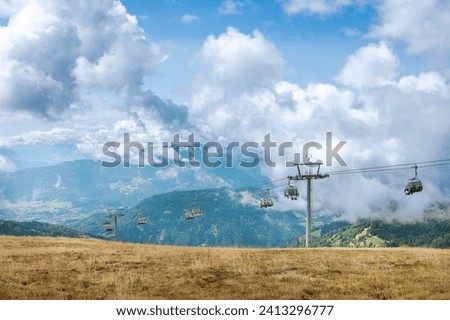 Sessellft on the Gerlitzen, Gerlitzen Alpe, Nockberge, Gurktaler Alps, Carinthia, Austria