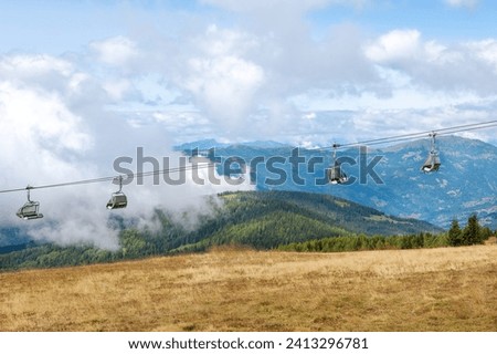 Sessellft on the Gerlitzen, Gerlitzen Alpe, Nockberge, Gurktaler Alps, Carinthia, Austria