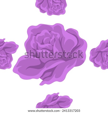 Flower pattern vector illustration. The flowering plants in garden created colorful and bloomy atmosphere The blossoming flowers symbolized beginning new season The continuous flower pattern on dress Royalty-Free Stock Photo #2413317203