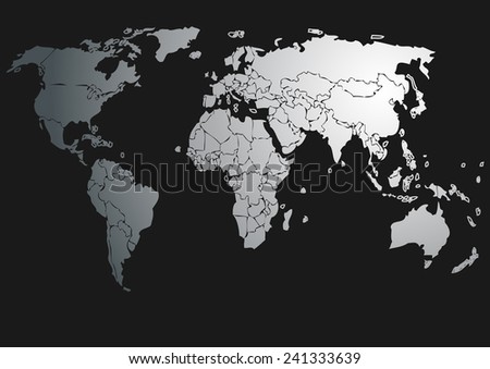 Vector drawing world map Background graphics,All elements are separated in editable layers clearly labeled. Vector