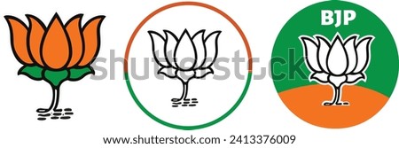 BJP - Bharatiya Janata Party Symbol Royalty-Free Stock Photo #2413376009