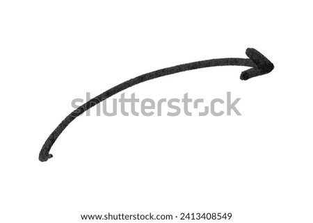 Arrow. Realistic rough black marker. Set of ink lines. The doodle is drawn on a white isolated background with a black marker. Hand painted. Black marker on paper isolated on white background Royalty-Free Stock Photo #2413408549