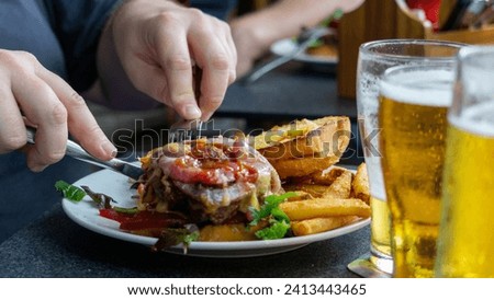 Ultra-processed Food (UPF), High-Carb, Obesity, Unhealthy Diet and Eating Habit Concept Image.  Royalty-Free Stock Photo #2413443465