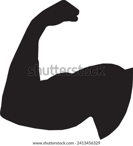 Strong Male Arm. Symbol of Power and Muscle Vector and Clip Art