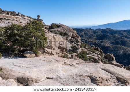 Scenery along the Mt. Lemmon Highway near Summerhaven Arizona - Windy Point turnout Royalty-Free Stock Photo #2413480359
