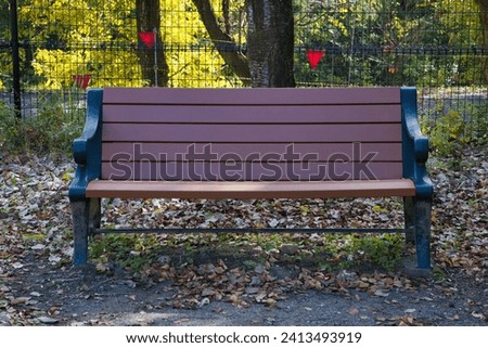 bench in the park with no one sitting