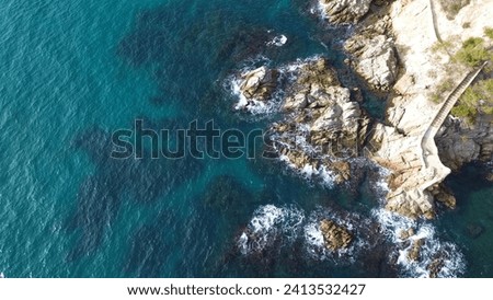 costa brava catalunia spain beautifull nature mediterranean ocean Royalty-Free Stock Photo #2413532427