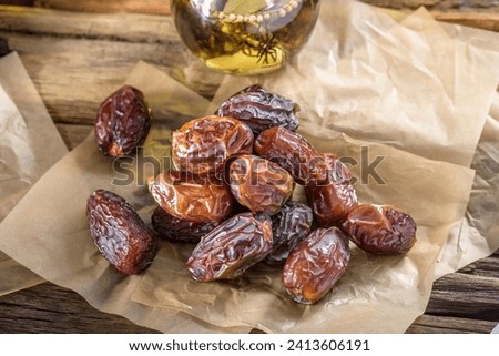 Close-Up 4K Ultra HD Image of Dry Dates with a Cut