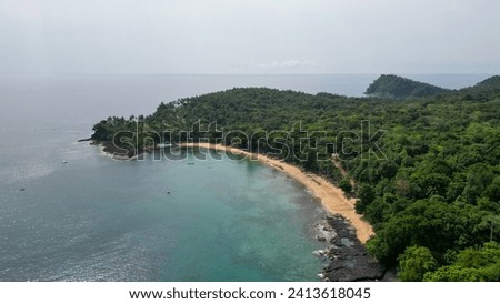 Amazing view from Santana beach at São Tomé e Principe,Africa