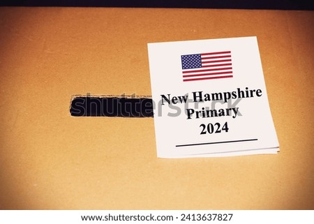United states political New Hampshire state election vote concept. Royalty-Free Stock Photo #2413637827