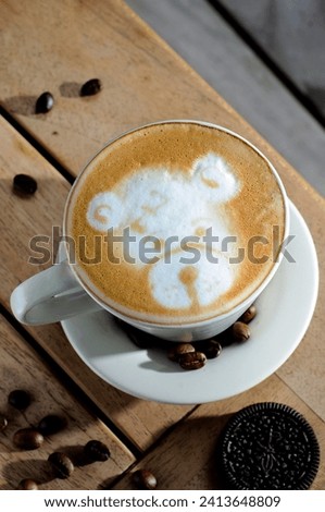 A cup of cappuccino is a typical Italian coffee drink made from espresso and milk