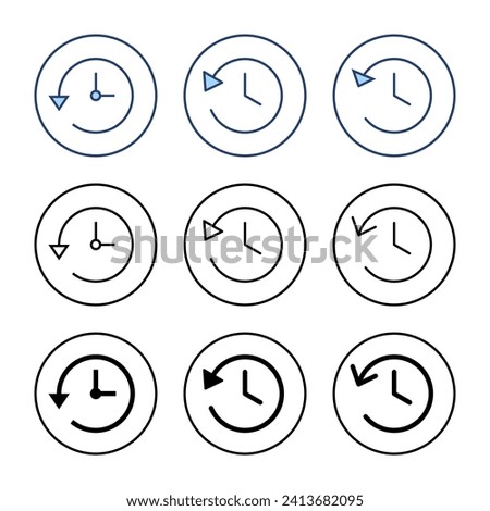 History icon vector. recent event history sign and symbol