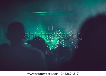 Vibrant Celebration: Outdoor Party with Colorful Blurry Lights