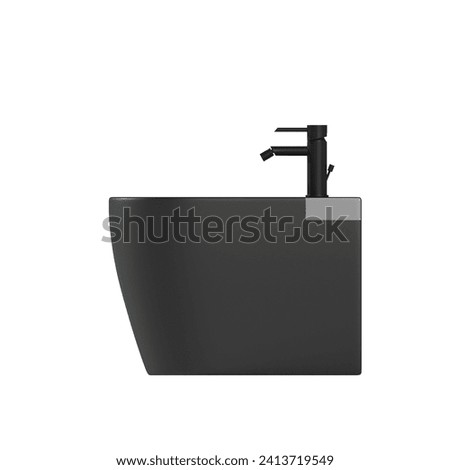 Lavatory pan isolated on a white background, bidet, 3D illustration, and CG render
