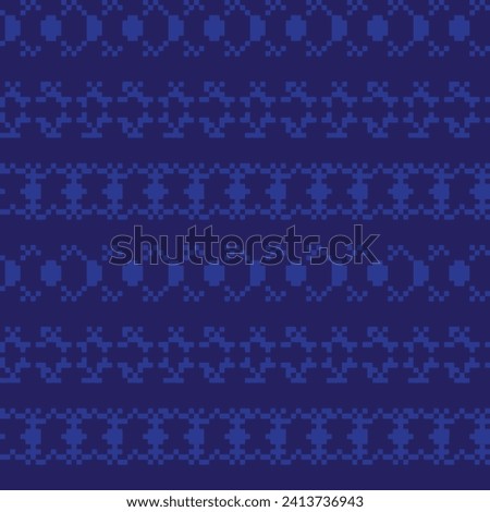 Blue Argyle fair isle seamless pattern design for knitwear, fashion textile, graphics