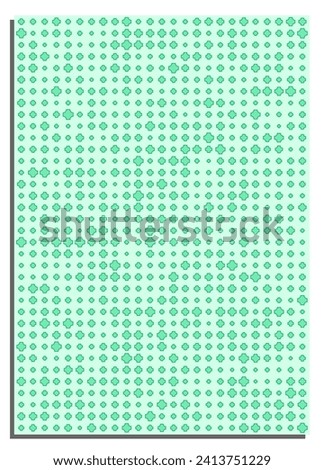 Vertical light green abstract background with tiles, cover, title page of presentation, report, album in A4 format. Template layout for design of printed products. Vector banner