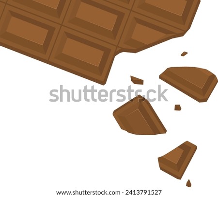 Clip art of broken chocolate board