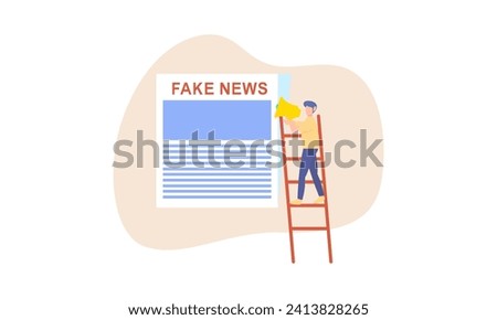 Fake news concept illustration vector