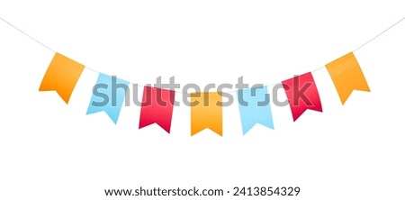 party flag border isolated element