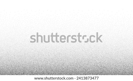 Gradient noise and sand background. A dusty and grainy halfton pattern consisting of dots. Vector illustration. Royalty-Free Stock Photo #2413873477