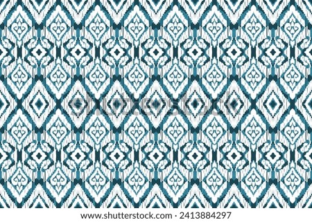 Floral abstract traditional orientation seamless pattern. Ajrakh pattern, Textile pattern, floral seamless design, Batik Indian, Motif Folk style, Indian gypsy. Ethnic traditional.
