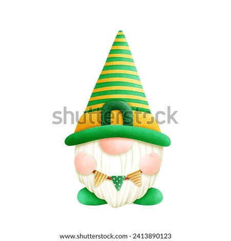 St. Patrick's Day Gnome, St. Patrick's Day Clip Art, St. Patrick's Day Decorative Illustration, St. Patrick's Day Graphics