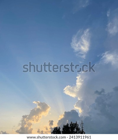Beautiful clouds picture with shades