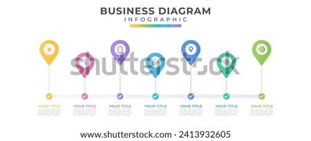 7 step business process, infographic presentation template