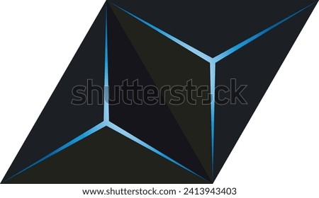 Black polygon abstract background. Polygon geometric paper shapes.