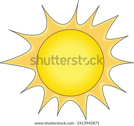 A sun shining vector illustration