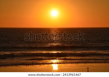Beautiful sunset in Los Angeles, California, USA.