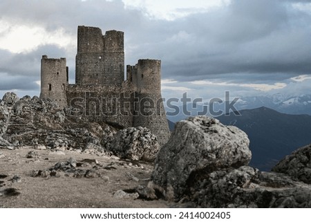 Rocca Calascio medieval castle Italy Royalty-Free Stock Photo #2414002405