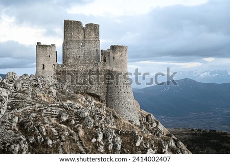 Rocca Calascio medieval castle Italy Royalty-Free Stock Photo #2414002407