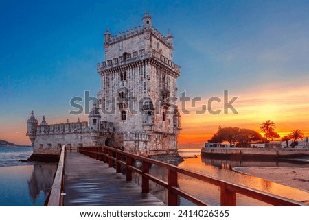 Lisbon, the capital of Portugal, is a beautiful and vibrant city located on the banks of the Tagus River. The city is known for its historic architecture, cobblestone streets, and vibrant nightlife.  Royalty-Free Stock Photo #2414026365
