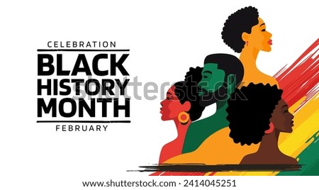 Black history month celebrate. vector illustration design graphic Black history month Royalty-Free Stock Photo #2414045251