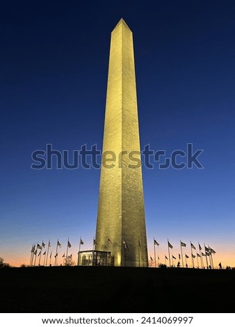 Washington Monument Sunset Photo in Washington, D.C., USA