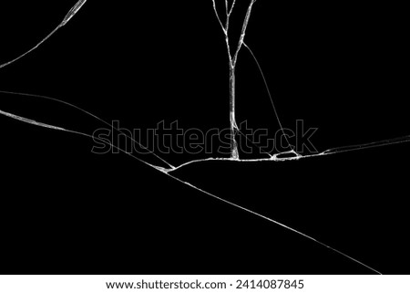 Close-up wrinkles and cracks on LCD screen glass display from smartphone, tablet or monitor other from smash and fall bumps with detail pattern background, for use as a pattern on tiles Royalty-Free Stock Photo #2414087845