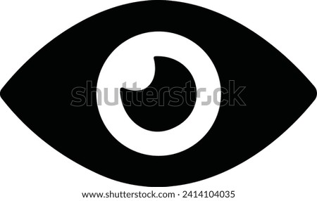 Eyes icon. Eyesight symbol. Retina scan eye. Simple eye. vector illustration
