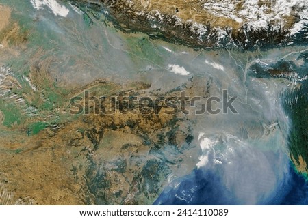 Haze over the IndoGangetic Plain. As is often the case in the winter, haze hovered over the IndoGangetic Plain in January 2016, darkening. Elements of this image furnished by NASA.