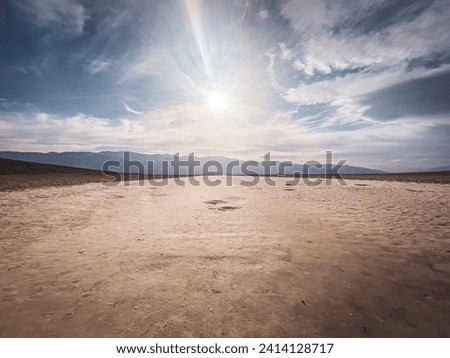 Death Valley Desert. National Park. Eastern California, Mojave Desert, The Great Basin Desert. The hottest place on Earth. Royalty-Free Stock Photo #2414128717