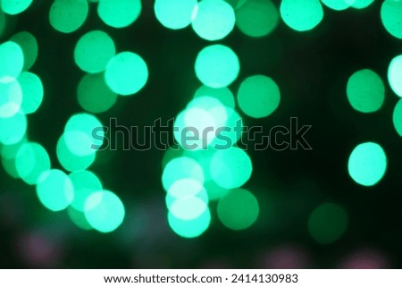 Bokeh from soft green lights