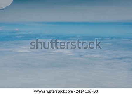 View of sky from airplane