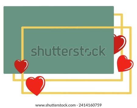 Frame Heart Background Valentines Day