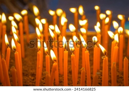 Candles or wax sticks for religious ceremonies in Thailand. To enhance good fortune or make life prosperous.